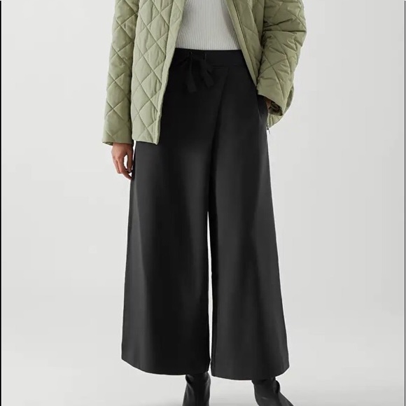 NWT COS  M Wrap Pants Organic Cotton Black - Picture 2 of 10